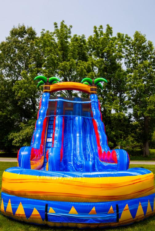 22 Foot Double Lane FireSplash Waterslide