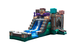 CLG IP02 Pixelated20Inflated20Pool20LG20Combo HR 02 1761000399 Bounce N' Craft Dual Lane Combo - Dry